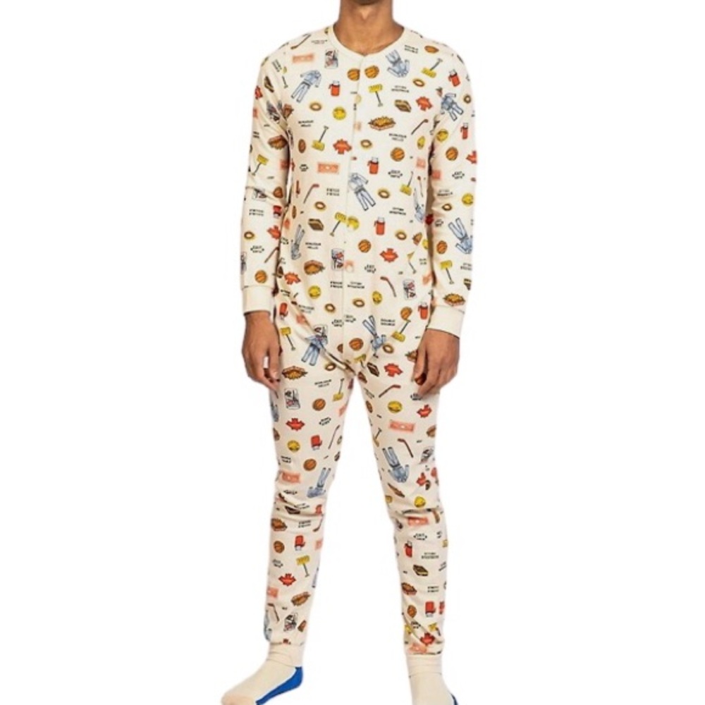 XS Arborist Eh! Canada Onesie Adult Drake General Store Waffle Knit Graphic